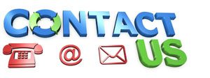 Contact Us - phone, email, mail icons